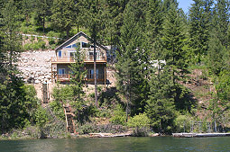 After your meal, talk a walk down the stairs to the dock. Hayden Lake House Vacation Rental, Hayden Lake, Idaho