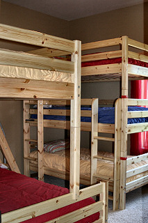 The Bunkroom has lots of beds to accommodate lots of guests - big and small! Hayden Lake House Vacation Rental, Hayden Lake, Idaho