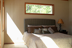 The Master Suite is tastefully decorated. Hayden Lake House Vacation Rental, Hayden Lake, Idaho
