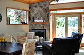The Lake House on Hayden, Livingroom - Hayden Lake House Vacation Home Rental, Hayden Lake, Idaho